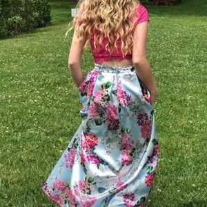 2-piece prom dress-Dillard’s- Size 1- Floral